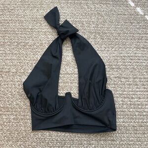 SHEIN Black Halter Crop Top